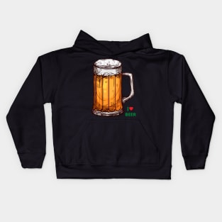 I love beer - a beer friend favorite design Kids Hoodie